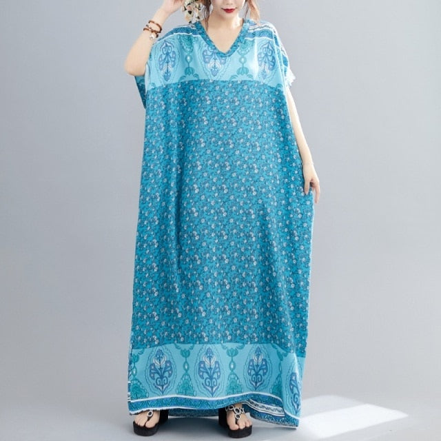 Aquaria Blue Kaftan Dress